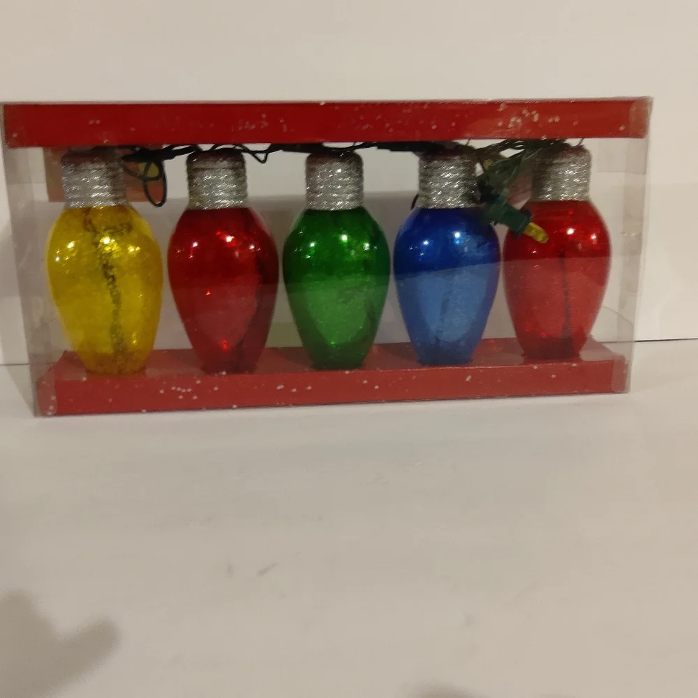 NEW Electric, Colorful, Retro Light Strand. 5 Bulbs